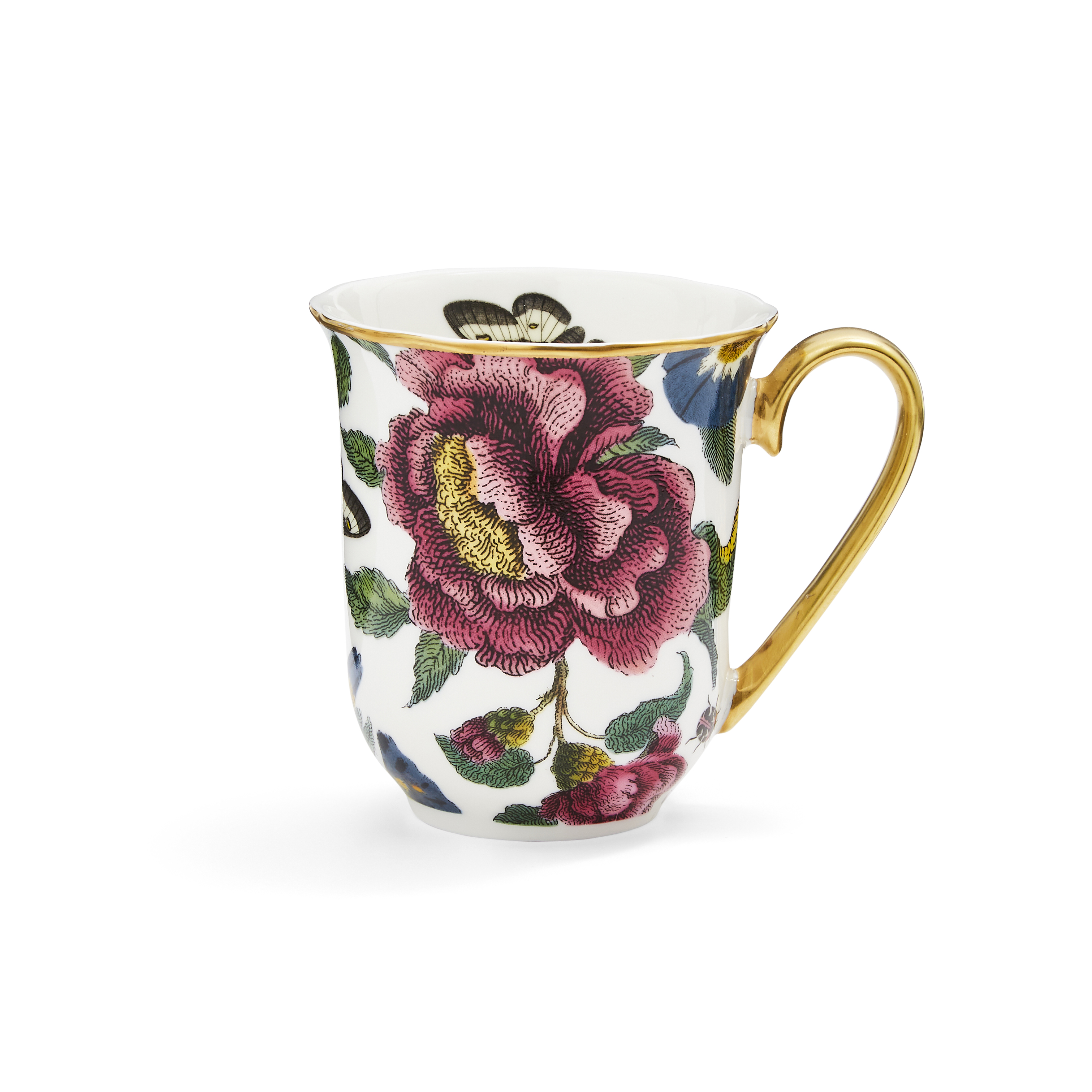 Creatures of Curiosity White Floral Mug image number null